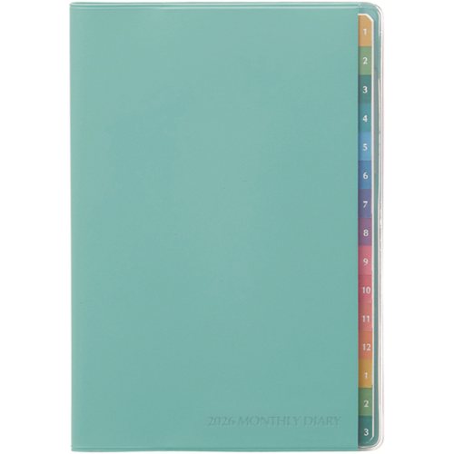 #レイメイ藤井 ダイアリー 26カラーインデックスダイアリー 12月はじまり アクアグリーン RFD2632M