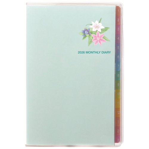 #レイメイ藤井 ダイアリー 26カラーインデックスダイアリー日曜始まり 12月はじまり ブルー RFD2652A