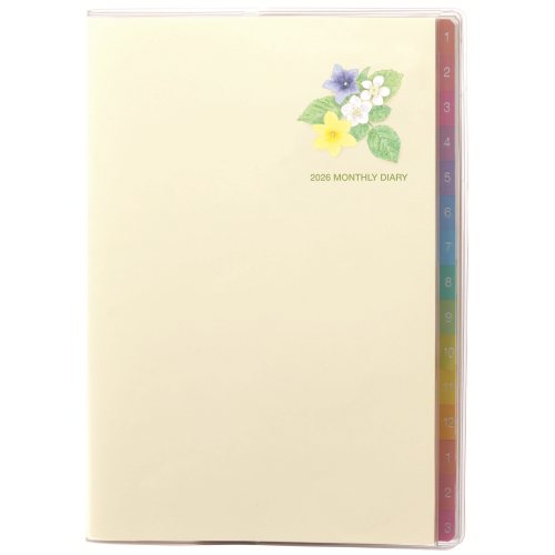 #レイメイ藤井 ダイアリー 26カラーインデックスダイアリー日曜始まり 12月はじまり クリーム RFD2653L