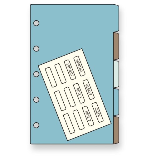 #レイメイ藤井 リフィル カラーインデックス･（横型5区分） ミニ5  DMR1377