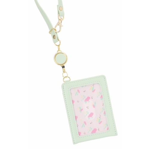 #レイメイ藤井 身辺雑貨 ノフェス･パスケース リール付 アイスグリーン NSP1448M