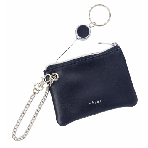 #レイメイ藤井 身辺雑貨 ノフェス･キー＆パスポーチ リール付 ミッドナイトネイビー NSK1449K