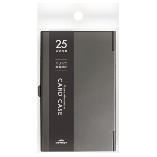 #レイメイ藤井 身辺雑貨 アルミカードケース 25枚収納 マットブラック CHA1507MB