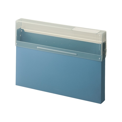 #リヒトラブ 収納用品 Mutual･コングレスケース A4･ヨコ スレートブルー A2073-11