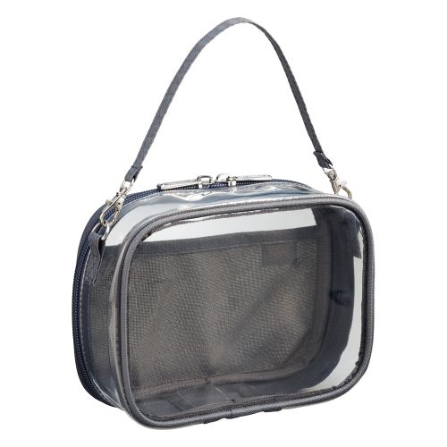 #リヒトラブ 身辺雑貨 myfa･デコレーションボックスポーチ ミニ・ワイド チャコールブラック A3309-24