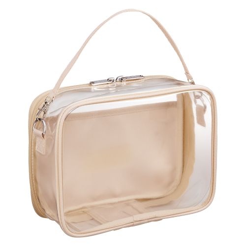 #リヒトラブ 身辺雑貨 myfa･デコレーションボックスポーチ ワイド シフォンベージュ A3310-16