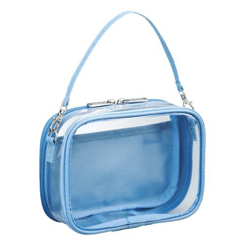 #リヒトラブ 身辺雑貨 myfa･デコレーションボックスポーチ ミニ・ワイド パウダーブルー A3309-14