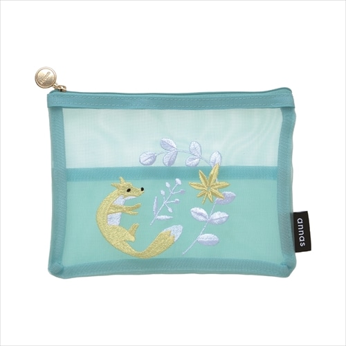 #学研ステイフル(国内販売のみ） 身辺雑貨 annas･刺繍メッシュポーチ  キツネ F15087