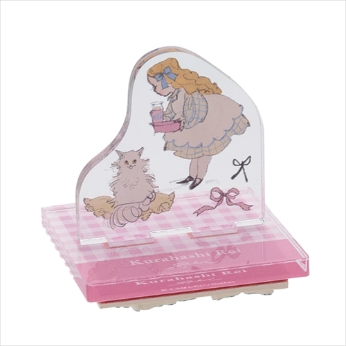 #学研ステイフル(国内販売のみ） 印章用品 くらはしれい･アクリルスタンドスタンプ  ピンク H10801