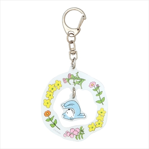 #学研ステイフル(国内販売のみ） レター 11ぴきのねこ･アクリルキーホルダー  グリーン G08804