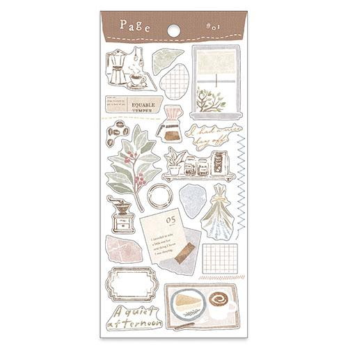 #マインドウエイブ  ページステッカー　コーヒー   81710