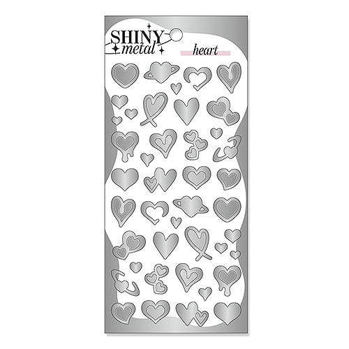 #マインドウエイブ シール シャイニーメタルステッカー  ハート 82622