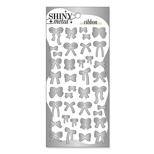 #マインドウエイブ シール シャイニーメタルステッカー  リボン 82623