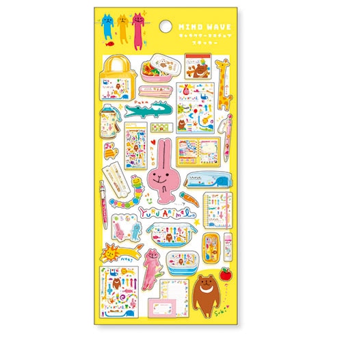 #マインドウエイブ シール マインドウエブキャラクターミニチュアステッカー  ユルアニマル 82643