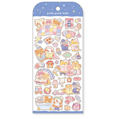 #マインドウエイブ シール ポテポテキッズシール  お泊り会 82718