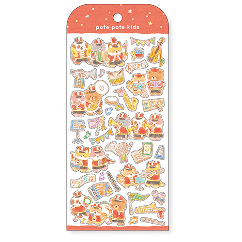 #マインドウエイブ シール ポテポテキッズシール  音楽隊 82719