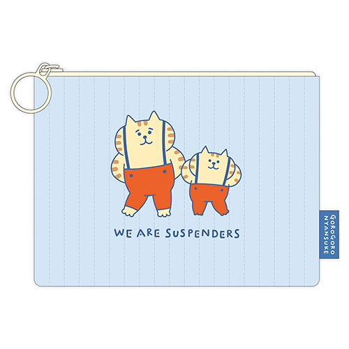 #マインドウエイブ 身辺雑貨 ゴロゴロニャンスケポーチ  サスペブルー 95599