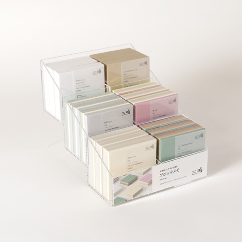 #PCM竹尾 メモ帳 ブロックメモトータルセット 什器付  1750600