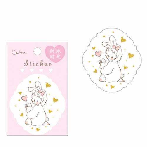 #クローズピン(国内販売のみ） シール Cahoシリーズステッカー  うさぎ US16747