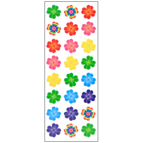 #奥山商会 シール ラメ入りシール  カラフルクローバー3列 CR496