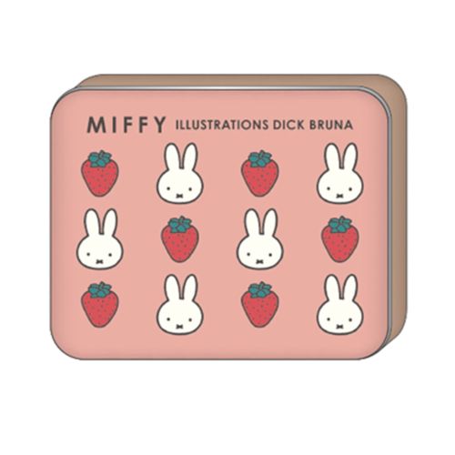 #スクエア(国内販売のみ）  ミッフィー 缶入り ステッカー  ピンク BW25-1