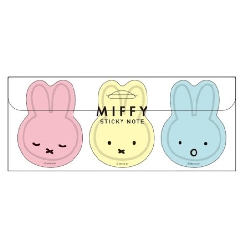 #スクエア(国内販売のみ）  ミッフィー クリアケース ダイカット付箋  パステル BW25-19
