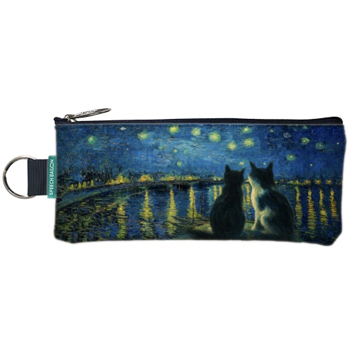 #スピーチバルーン 収納用品 旅する猫ペンケース  ローヌ川と星空 P-320-24