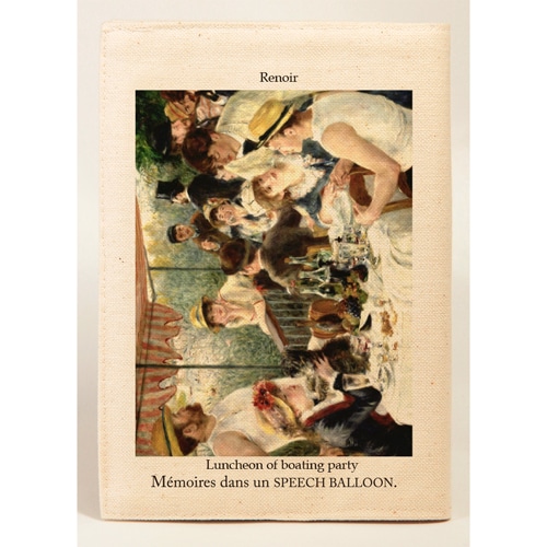 #スピーチバルーン 読書関連小物 ブックカバー 文庫サイズ Renoir-Luncheon･BE B-510-44