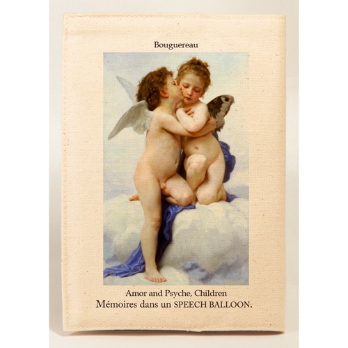 #スピーチバルーン 読書関連小物 ブックカバー 文庫サイズ Bouguereau-Amor＆Psyche B-510-83