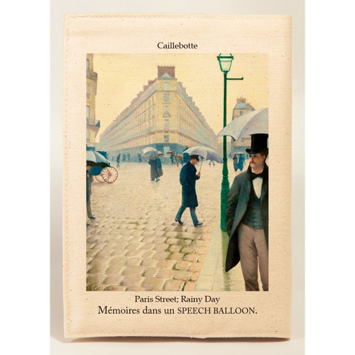 #スピーチバルーン 読書関連小物 ブックカバー 文庫サイズ Caillebotte-Paris･Street･BE B-512-90