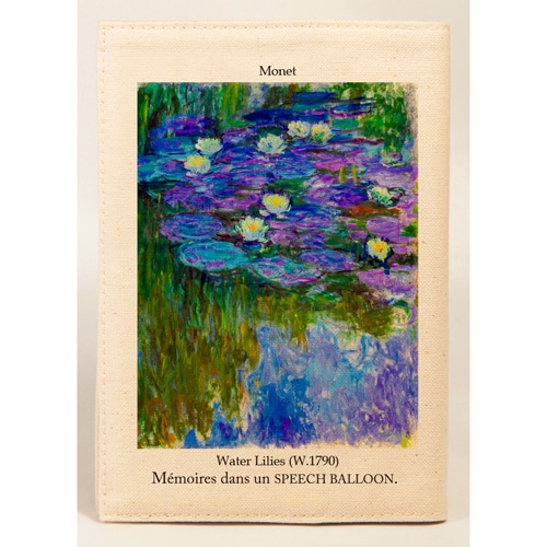 #スピーチバルーン 読書関連小物 ブックカバー 文庫サイズ Monet-WaterLilies(W.1790) B-514-09