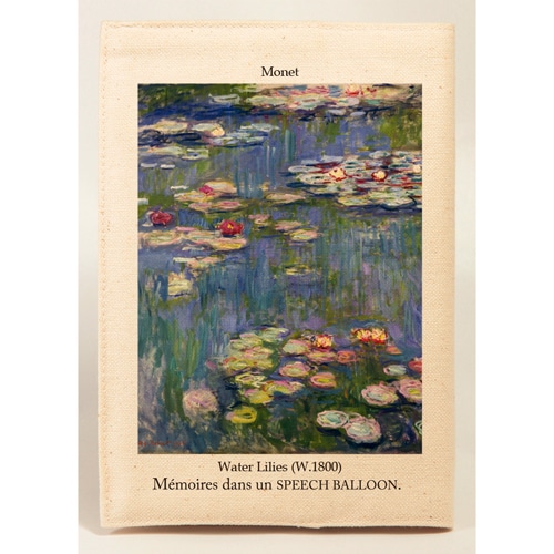 #スピーチバルーン 読書関連小物 ブックカバー 文庫サイズ Monet-WaterLilies(W.1800) B-514-96