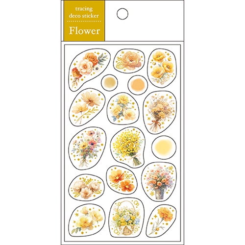 #パインブック シール トレペシール･フラワー  ベージュ t607014