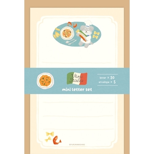 #古川紙工 レター ミニレターセット･イタリア  パスタわんこ LT744