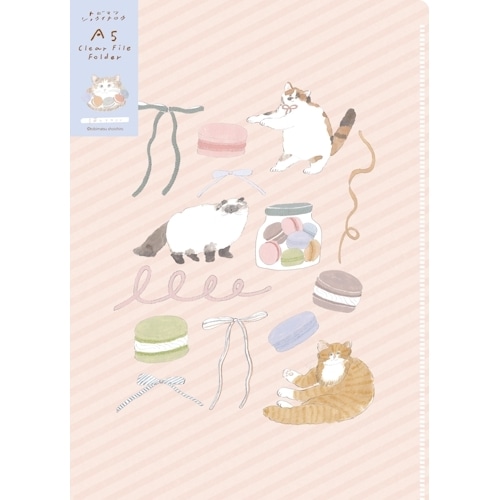 #古川紙工(国内販売のみ） クリアファイル トビマツショウイチロウ･クリアファイル A5 マカロン QE213