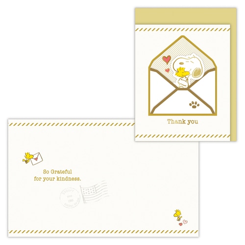 #日本ホールマーク(国内販売のみ） カード ありがとう･スヌーピー手紙からハグ  スヌーピー手紙からハグ 850081