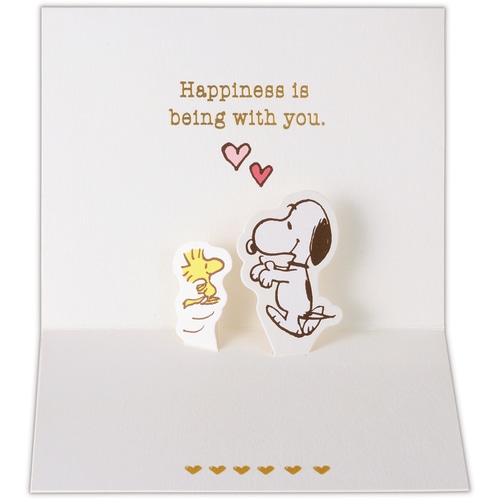 #日本ホールマーク(国内販売のみ） カード 多目的･立体スヌーピーゴールドハート  立体スヌーピーゴールドハート 850098