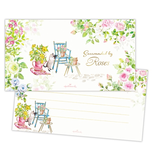 #日本ホールマーク(国内販売のみ） レター 一筆箋 箔加工 バラに包まれて 851668