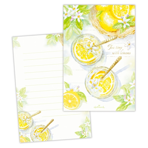 #日本ホールマーク(国内販売のみ） レター はがき箋 箔加工 ティータイムウィズレモン 851705