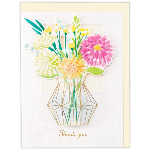 #日本ホールマーク(国内販売のみ） カード サンキュー･クリアベース 箔加工,エンボス加工 イエロー 852801