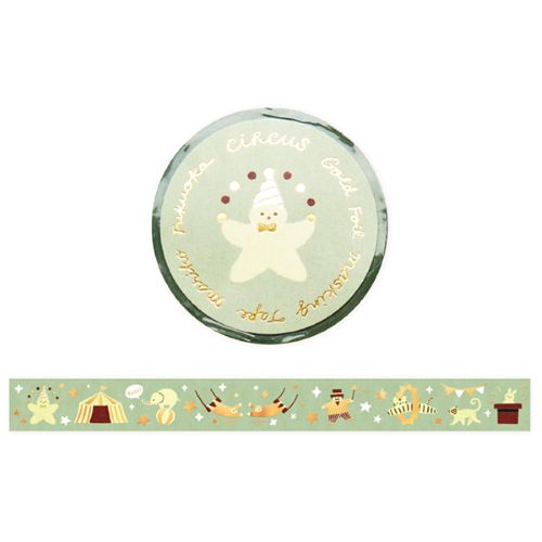 #表現社 マスキングテープ 箔押しマスキングテープ  CIRCUS 21-042