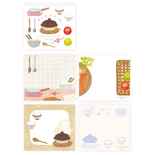 #表現社 メモ帳 平林香乃ブロックメモ  キッチンツール 21-383