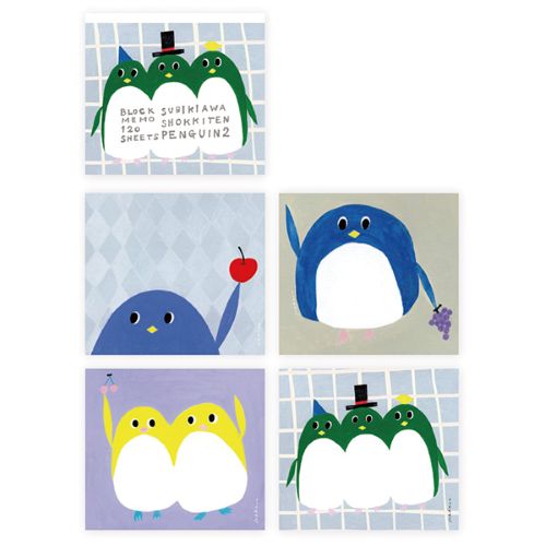 #表現社 メモ帳 ブロックメモ･Subikiawa  PENGUIN2    21-638