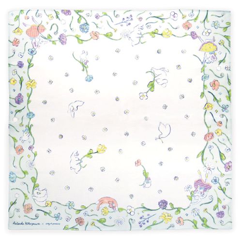 #表現社 身辺雑貨 北澤平祐ハンカチ  はるかぜにのるみんな 26-997