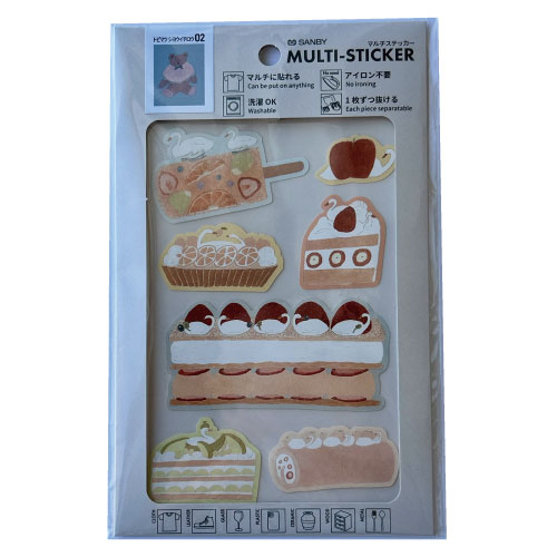 #サンビー シール マルチステッカー  トビマツショウイチロウ　スワンとスイーツ MLS-TS02