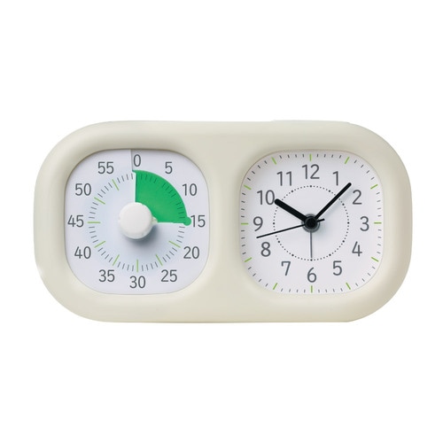 #ソニック タイマー トキ・サポ 時っ感タイマー 時計プラス 色で時間の経過を実感  アイボリー LV-3521-I