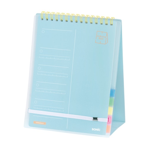 #ソニック ノート ズボラ勉強･要点チェックリスト･100日分･スタンドタイプ 2連メモ ライトブルー SP-2441-LB