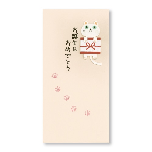 #菅公工業 祝儀用品 のしねこ･お誕生日 千円型 ピンク ﾉ640
