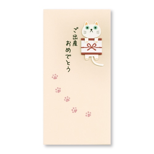 #菅公工業 祝儀用品 のしねこ･ご出産 千円型 ピンク ﾉ642