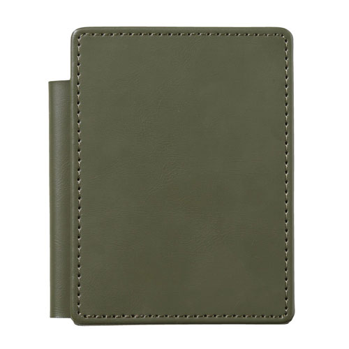 #キングジム メモ帳 レザフェスUスライドメモパッド  オリーブ 9930LU-OL